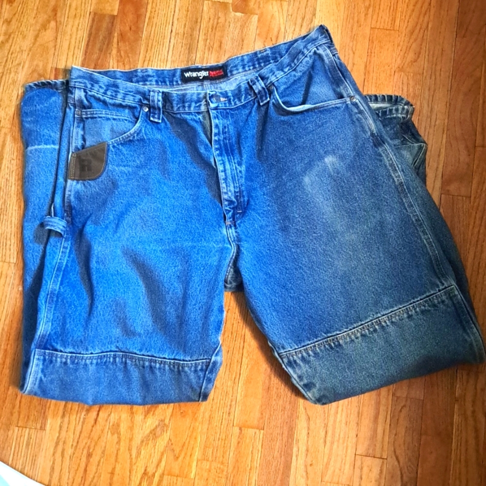 Wrangler Riggs Double Knee Denim Jeans 40x36 Work Pants
